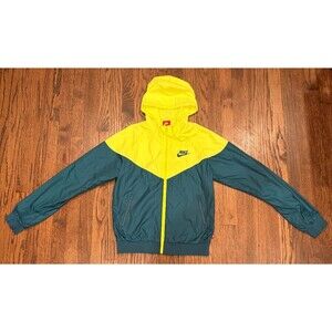 NWOT RARE RETRO Nike Womens 2013 Windrunner Hooded Full Zip Jacket Volt Teal M